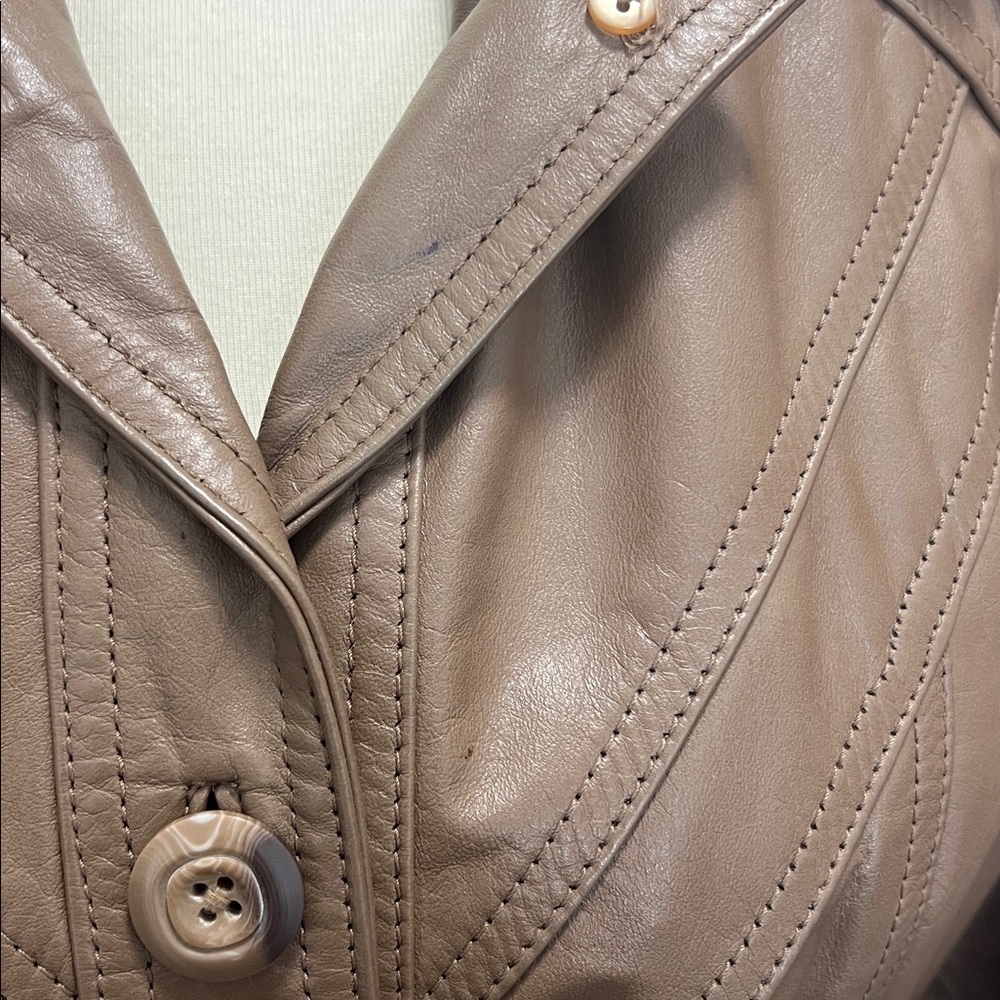 70’s Taupe Brown Genuine Wilson’s Leather Jacket - Picture 5 of 17